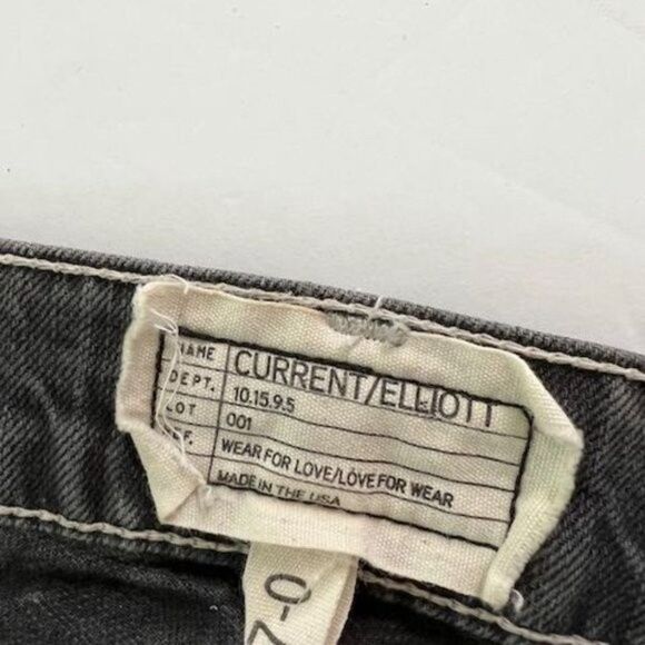 Current/elliott Jeans The Skinny Low Rise in Overcast Destroy 80s Sz 27 - Picture 14 of 15